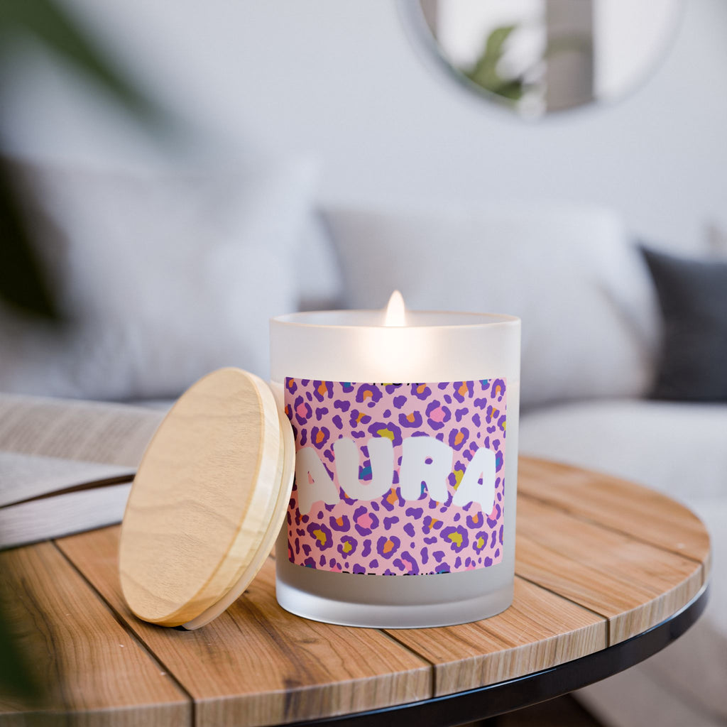 'Aura' Coconut Candle — Frosted 11oz Scented Jar